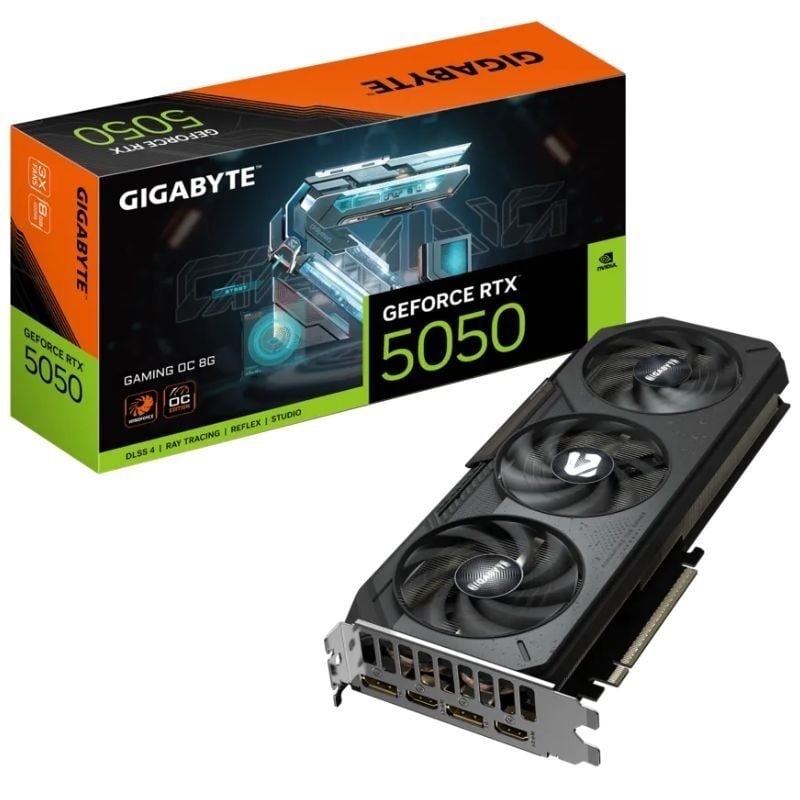 Tarjeta Gráfica Gigabyte GeForce RTX 5050 Gaming OC/ 8GB GDDR6 4719331356750 9VN5050GO-00-G10 GIG-GF RTX5050 GAM OC 8G