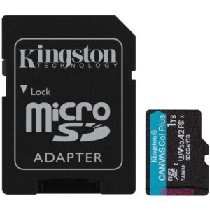 Tarjeta de Memoria Kingston CANVAS Go! Plus 1TB microSD XC con Adaptador/ Clase 10/ 200MBs 740617348095 SDCG4/1TB KIN-MICROSD SDCG4 1TB