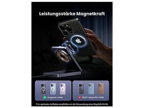 UGREEN 2-IN-1 WIRELESS CHARGER FOR IPHONE + AIRPODS - Imagen 4