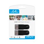 USB 2.0 PNY TWIN PACK 2x64GB ATTACHE 4 NEGRO 3536403368517 FD64GATT4X2-EF