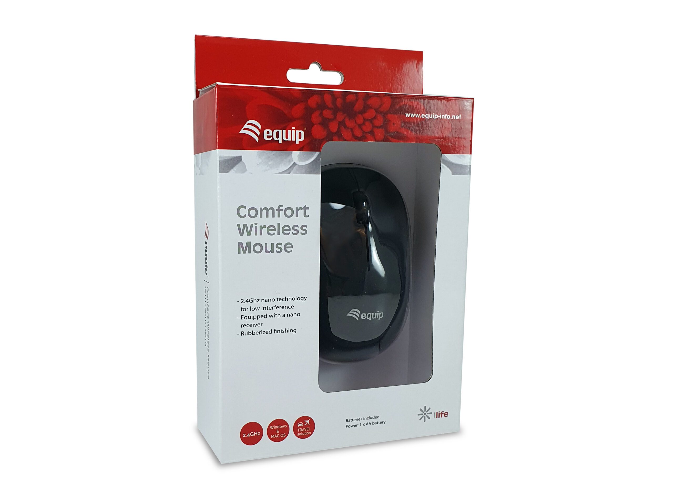 Mouse raton equip comfort wireless inalambrico - 1200dpi - negro - Imagen 5