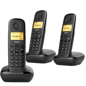 4250366851853 | P/N: L36852-H2802-D211 | Cod. Artículo: GIGASET-A170TBK Telefono fijo inalambrico gigaset a170 trio negro 50 numeros agenda -  10 tonos