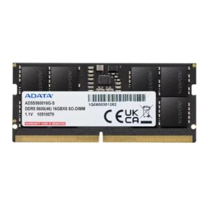 4711085941107 | P/N: AD5S560016G-S | Cod. Artículo: DSP0000037470 Memoria ram ddr5 16gb adata sodimm 5600 mhz