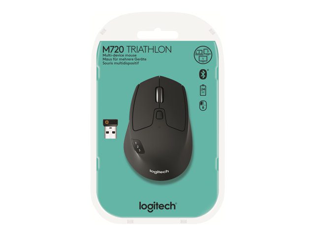 Mouse raton logitech m720 optico wireless y bluetooth inalambrico triathlon - Imagen 6