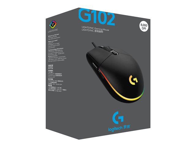 Mouse raton logitech g102 lightsync negro - Imagen 7