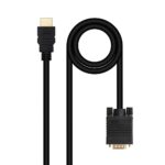 8433281013827 | P/N: 10.15.4348 | Cod. Artículo: MGS0000032176 Cable conversor hdmi a vga nanocable 1.8 m - negro