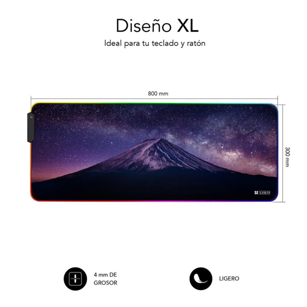 Alfombrilla subblim mouse pad premium led rgb mount - Imagen 3