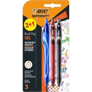 Bolígrafo de Tinta de Gel Retráctil Bic Gelocity Quick Dry 972035/ 3 unidades/ Surtidos 3086123558298 972035 BIC-GELOCITY QDRY 972035 3U