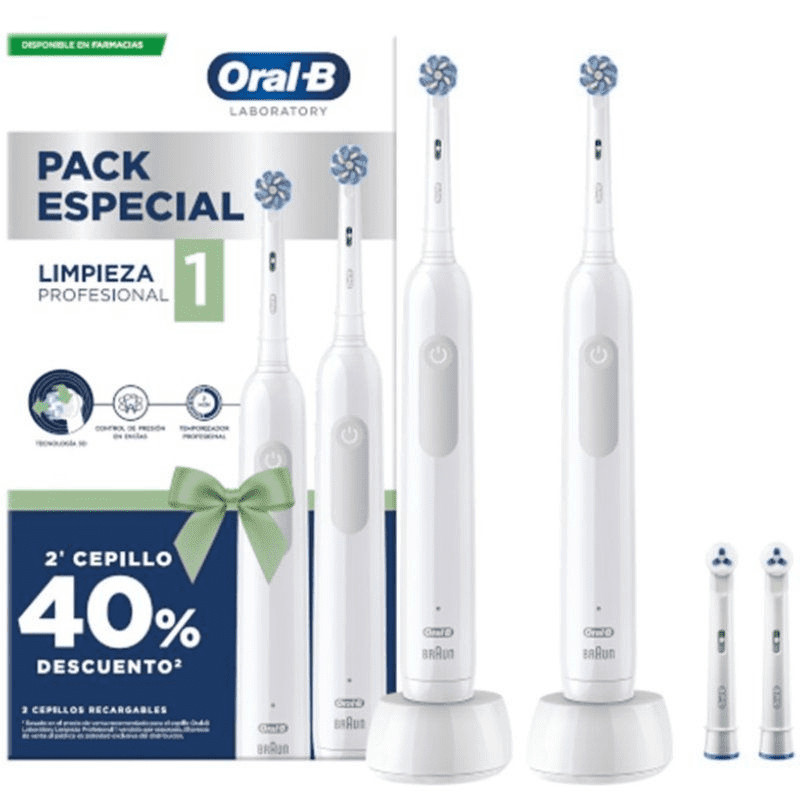 Cepillo Dental Oral-B Laboratory Profesional 1 Pack Especial/ 2 Cepillos/ Incluye 2 Recambios 8700216274654 ORAB-PAE CEP LAB 1 SP2 WH 2R