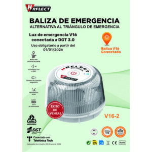LUZ DE EMERGENCIA HRFLECT V16-HR BALIZA LUZ DE EMERGENCIA HOMOLOGADA POR LA DGT (IDIADA PC25040136) 8437008662961 P/N: BALIZA-HRFLECT-V16HR | Ref. Artículo: BALIZA-HRFLECT-V16HR