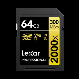 Lexar Professional 2000x 64 GB SDHC UHS-II Clase 10 0843367120857 | P/N: LSD2000064G-BNNNG | Ref. Artículo: 1399375