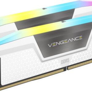 MEMORIA CORSAIR DDR5 32GB 2X16GB PC6000 VENGEANCE RGB BLANCA CMH32GX5M2E6000Z36W 0840440496076 | P/N: CMH32GX5M2E6000Z36W | Ref. Artículo: 1391992