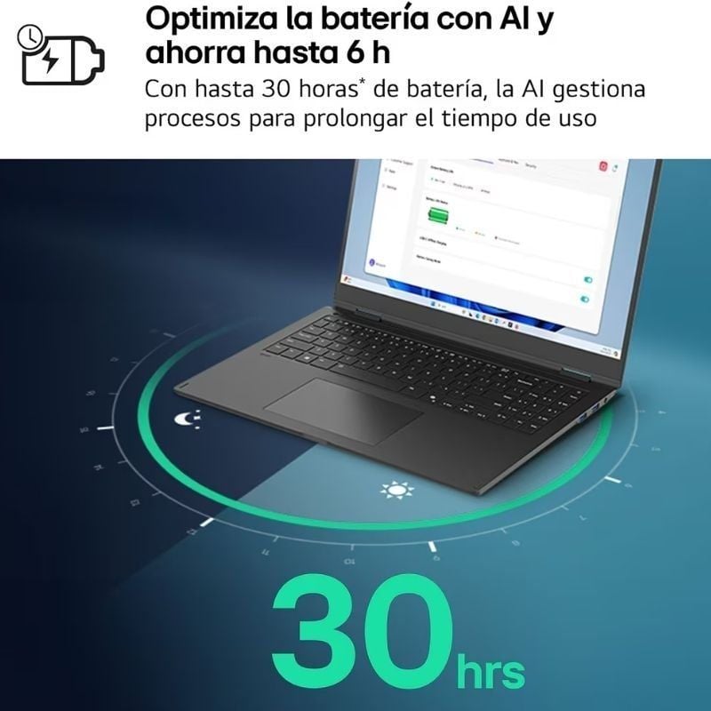 Portátil LG Gram 14ZD90T-G AX88B Intel Core Ultra 7-255H/ 32GB/ 1TB SSD/ 14"/ Sin Sistema Operativo - Imagen 3