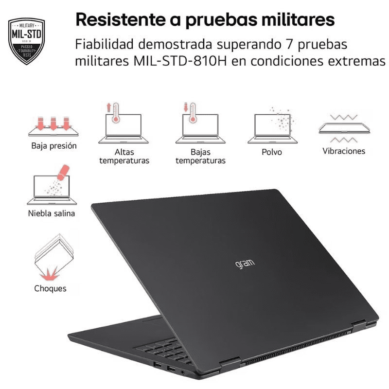 Portátil LG Gram 14ZD90T-G AX88B Intel Core Ultra 7-255H/ 32GB/ 1TB SSD/ 14"/ Sin Sistema Operativo - Imagen 4