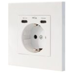Roseta de Pared Nanocable 10 35 0012/ 1 Schuko/ 2 USB 8433281016668 10.35.0012 NAN-ROS 10 35 0012