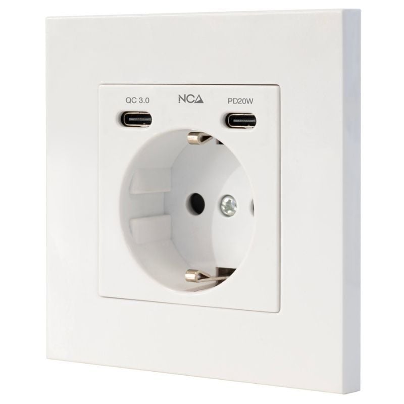 Roseta de Pared Nanocable 10 35 0012/ 1 Schuko/ 2 USB 8433281016668 10.35.0012 NAN-ROS 10 35 0012