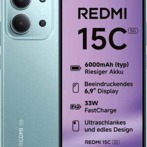 SMARTPHONE XIAOMI REDMI 15C 5G 4GB/128GB MINT GREEN 6932554458669 MZB0LITEU
