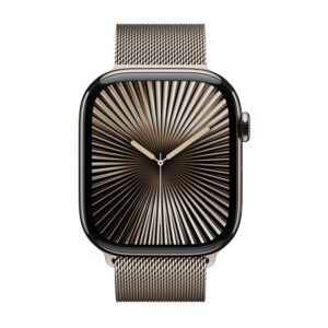 0195949566318 | P/N: MWYC3QL/A | Cod. Artículo: DSP0000034217 Smartwatch apple watch series 10 gps + cell 46mm natural titanium milanese loop m - l