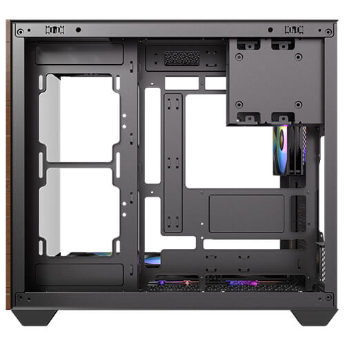 Caja ordenador gaming antec cx800 wood atx argb cristal templado negra - Imagen 4