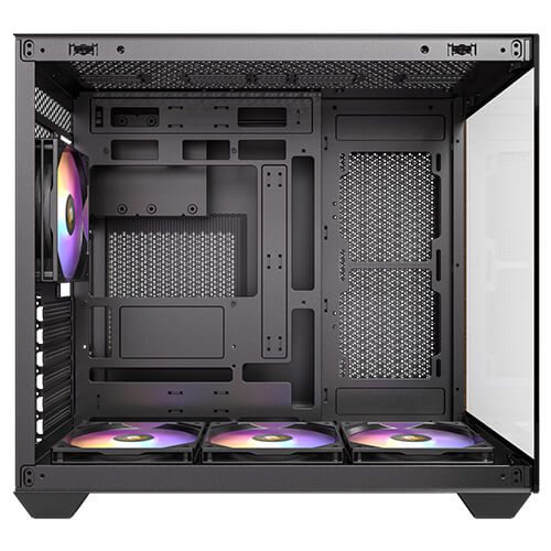 Caja ordenador gaming antec cx800 wood atx argb cristal templado negra - Imagen 5