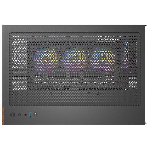 Caja ordenador gaming antec cx800 wood atx argb cristal templado negra - Imagen 6