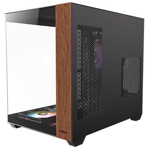 Caja ordenador gaming antec cx800 wood atx argb cristal templado negra - Imagen 7