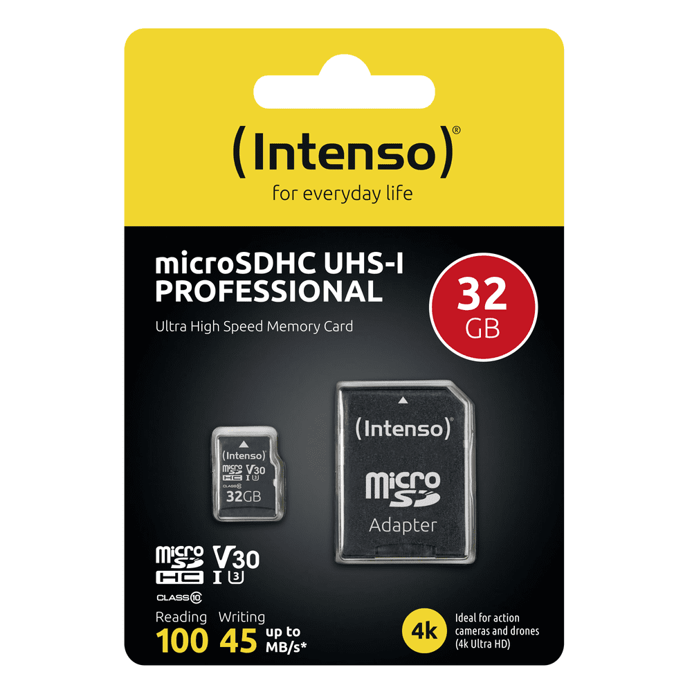 Tarjeta memoria micro sd intenso 32gb profesional v30 + adaptador sd - Imagen 4