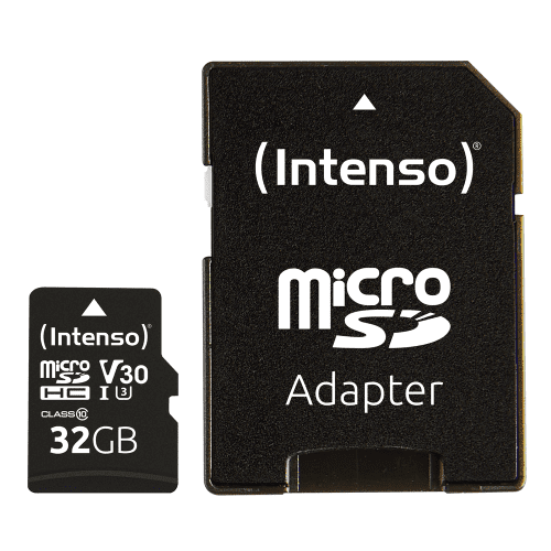 4034303022335 | P/N: 3433480 | Cod. Artículo: DSP0000038267 Tarjeta memoria micro sd intenso 32gb profesional v30 + adaptador sd