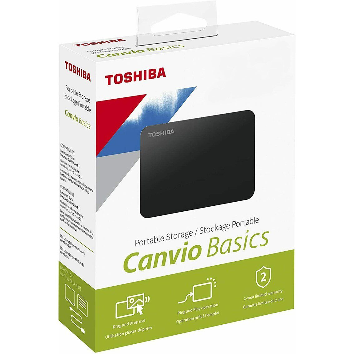 Disco duro externo hdd toshiba 4tb canvio basic 2.5 pulgadas usb 3.2 negro - Imagen 2