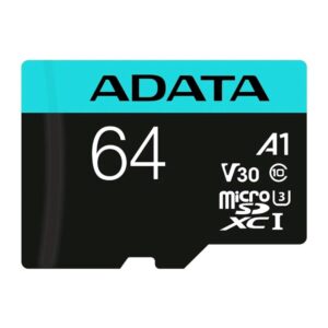 4710273771328 | P/N: AUSDX64GUI3V30SA2 | Cod. Artículo: DSP0000028684 Tarjeta memoria micro sd adata 64gb cl10 + adaptador sd