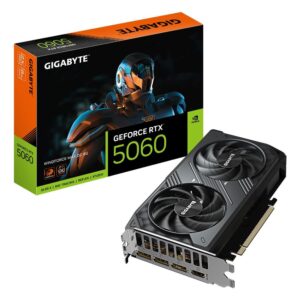 4719331356699 | P/N: GV-N5060WF2MAX OC-8GD | Cod. Artículo: DSP0000038094 Tarjeta grafica gigabyte rtx 5060 windforce 8gb max gddr7 -  3x dp -  1x hdmi pci express 5.0