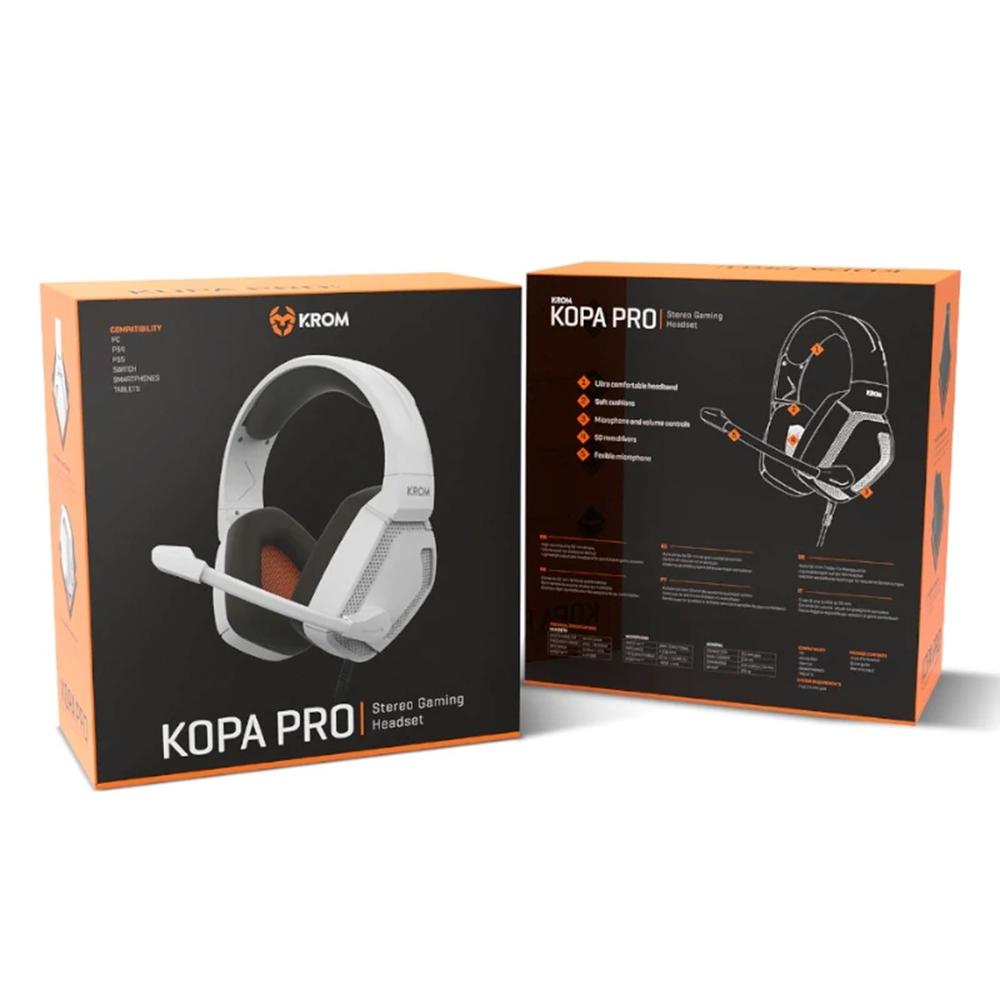 Auricular gaming krom kopa pro blanco - Imagen 4