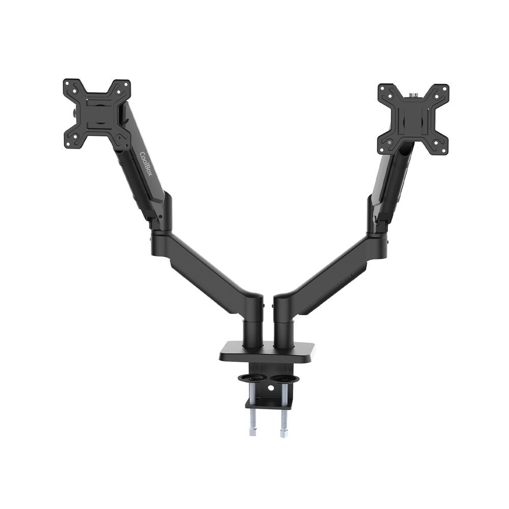 8436624420177 | P/N: COO-SOP-M02D | Cod. Artículo: MGS0000028460 Soporte 2 monitores coolbox hasta 32 pulgadas abrazadera articulado