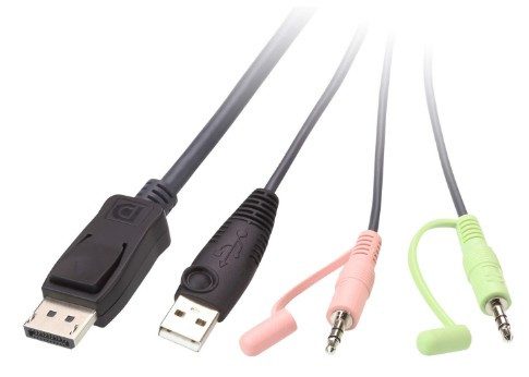 ATEN SWITCH KVM FORMATO CABLE DISPLAYPORT USB DE 2 PUERTOS SELECTOR REMOTO DE PUERTO (CS22DP-AT) - Imagen 3