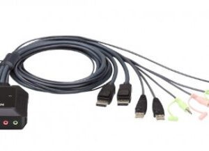 ATEN SWITCH KVM FORMATO CABLE DISPLAYPORT USB DE 2 PUERTOS SELECTOR REMOTO DE PUERTO (CS22DP-AT) 4719264645525 | P/N: CS22DP-AT | Ref. Artículo: 975094