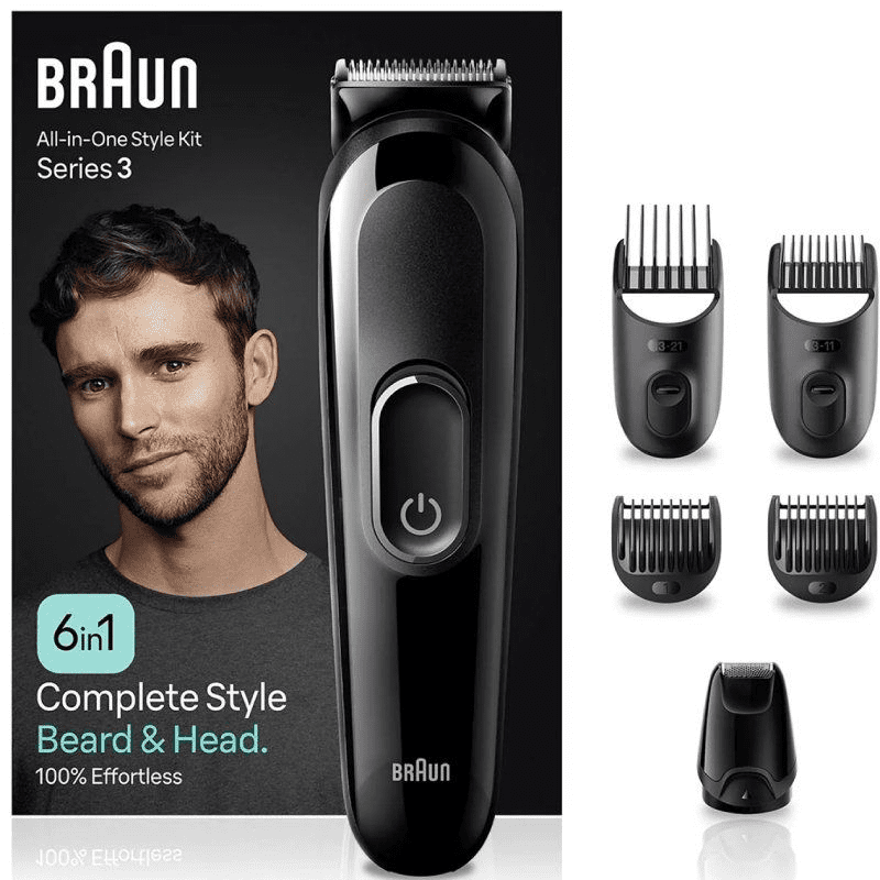 Afeitadora Braun All in One 6 en 1 Style Kit Series 3 MGK3410/ con batería/ 6 Accesorios 4210201446651 MGK3410 BRA-PAE-AFE AIO S3 MGK3410