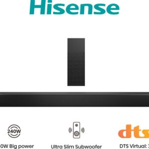 BARRA SONIDO HISENSE HS2100 2.1 240W BT 6942147497937 HS2100