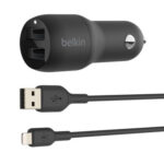 Belkin BOOST↑CHARGE Smartphone Negro Encendedor de cigarrillos Auto 0745883790425 | P/N: CCB001BTBK | Ref. Artículo: 1367365