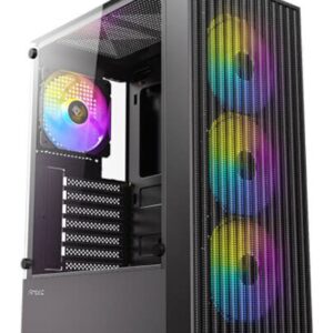 CAJA ANTEC AX27 ARGB ATX NEGRO 4XVENT 120MM 2XUSB SN FUENTE 0761345102056 0-761345-10205-6