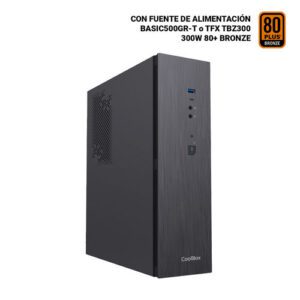 CAJA SOBREMESA/MICRO-ATX COOLBOX T370-1 SLIM 500W USB3.0 NEGRA 8436624420641 P/N: COO-PCT370-1 | Ref. Artículo: COO-PCT370-1