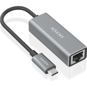 CONVERSOR AISENS USB3.1 GEN1 USB-C A ETHERNET GIGABIT GRIS 15CM 8435739902103 A109-0898