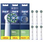 Cabezal de Recambio para cepillo Oral-B Pro Cross Action/ Pack 6 uds 8700216018968 PRO CA 6U BRA-PAE-CAB PRO CA 6U