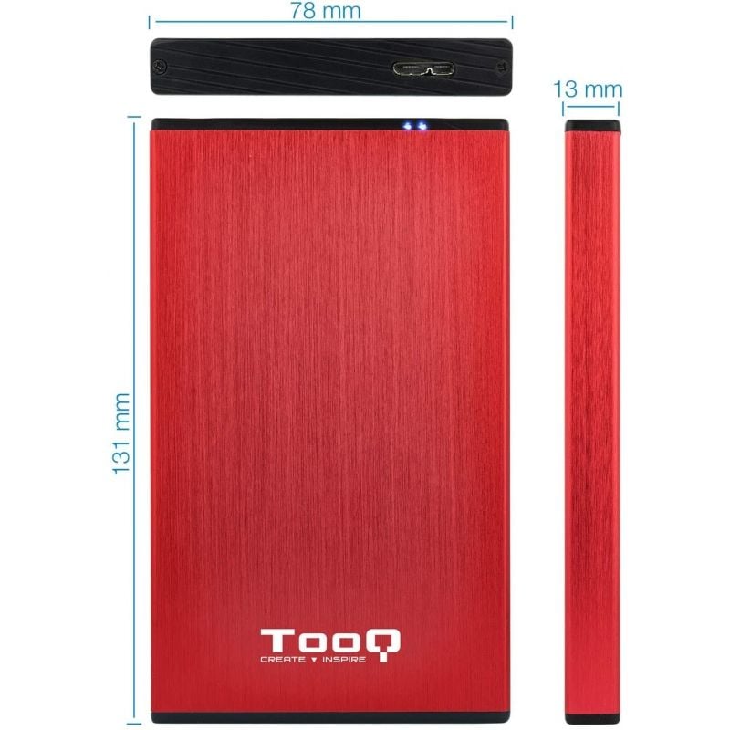 Caja Externa para Disco Duro de 2.5" TooQ TQE-2527R/ USB 3.1 - Imagen 3