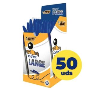 Caja de Bolígrafos de Tinta de Aceite Bic Cristal Large 880656/ 50 unidades/ Azules 3086123175570 880656 BIC-CRISTAL LARGE AZUL 50
