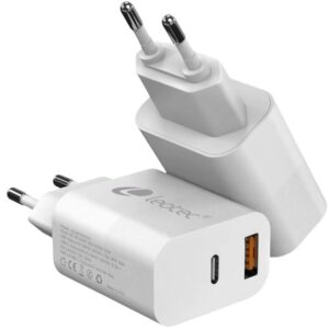 Cargador de Pared Leotec LECSPH20W2W2/ 1xUSB Tipo-C/ 1xUSB/ 20W 8436588883087 LECSPH20W2W2 LEO-CARGA LECSPH20W2W2