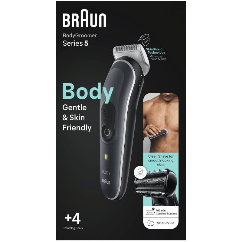 Cortapelos Braun BodyGroomer Series 5 BG5360/ con Batería/ 4 Accesorios - Imagen 4