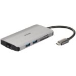 Docking USB Tipo-C D-Link DUB-M810/ 3xUSB/ 1xUSB Tipo-C/ 1xThunderbolt/ 1xHDMI 4K/ 1xRJ45/ 1xLector tarjetas/ Gris 790069450471 DUB-M810 DLK-HUB DUB-M810