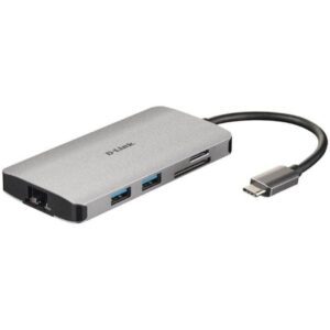 Docking USB Tipo-C D-Link DUB-M810/ 3xUSB/ 1xUSB Tipo-C/ 1xThunderbolt/ 1xHDMI 4K/ 1xRJ45/ 1xLector tarjetas/ Gris 790069450471 DUB-M810 DLK-HUB DUB-M810