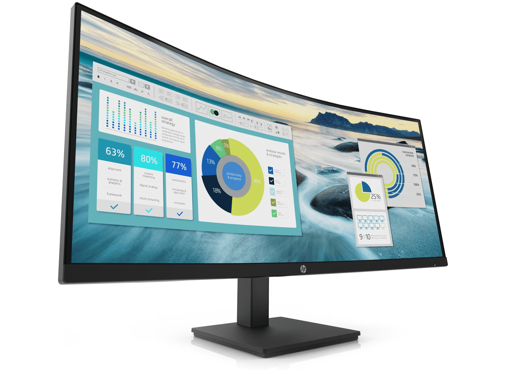 HP Monitor curvo P34hc G4 WQHD USB-C - Imagen 2