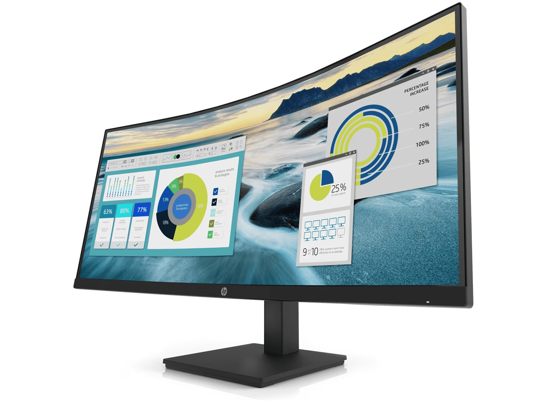 HP Monitor curvo P34hc G4 WQHD USB-C - Imagen 3